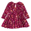 Woodland Dreams kids twirly dress in bamboo and organic cotton — flat lay back view showing button enclosure