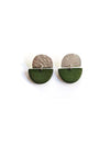 Clear Horizon Studs – Ethical Bone & Recycled Metal Earrings by Fair Anita
