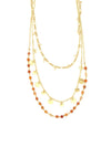 Triple Strand Convertible Necklace – Freshwater Pearl & Semi-Precious Stone