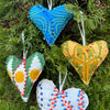 Hand Block Printed Ornament ~ Heart