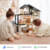 Tiny Land® Sweetwood Edge Wooden Dollhouse with Furniture for Kids