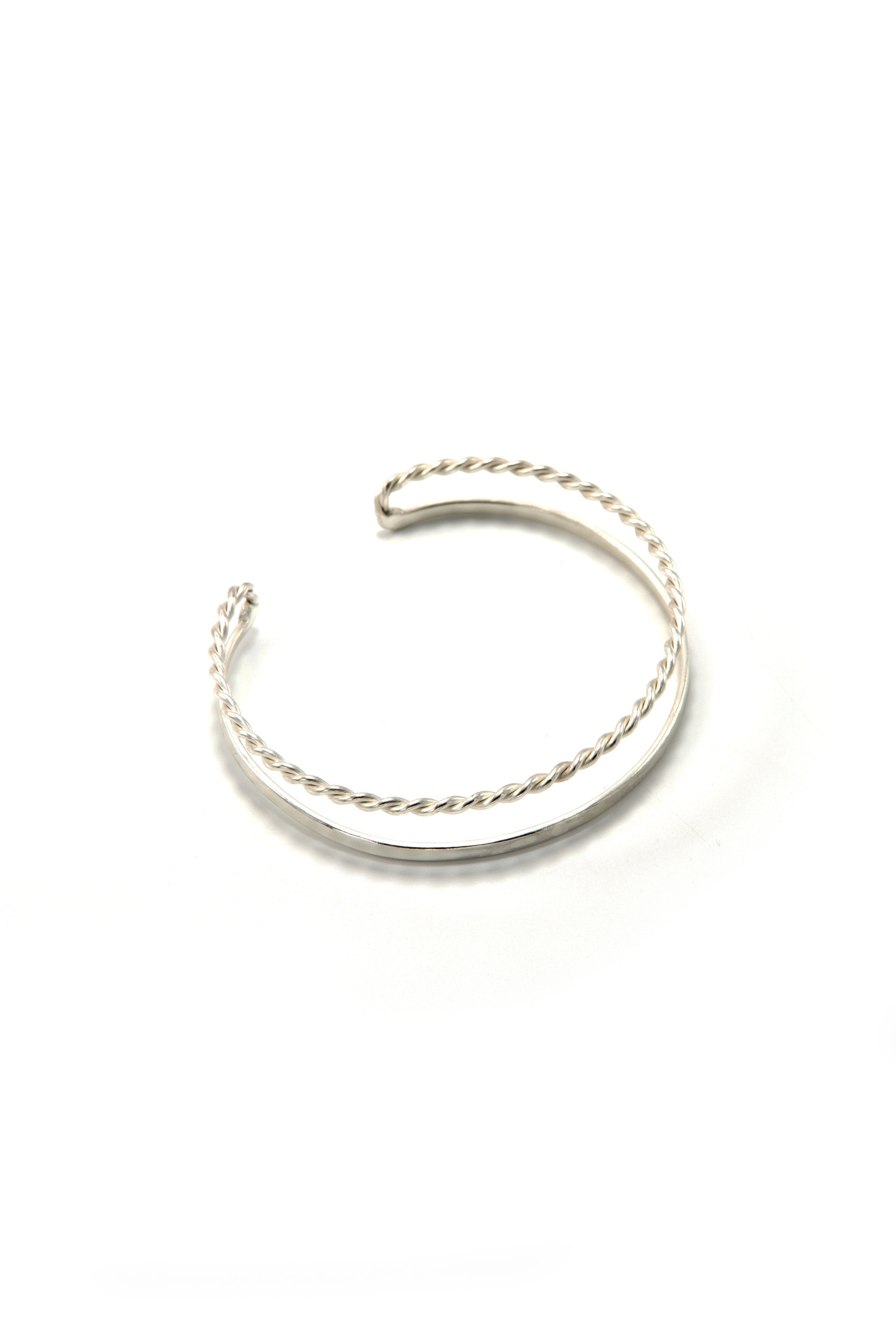 Twisted Cuff Bracelet – Fair Trade Recycled Metal, Brass or Silver-Plated