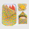 Meli Wraps Beeswax Food Wrap in Sunrise Shell Print laid flat