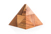 Wooden pyramid puzzle on a white background