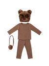 Baby Bear Halloween Costume showing the matching fluffy bear tail