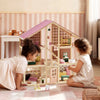 Tiny Land Sweetwood Pegasus wooden dollhouse in soft pink and grey