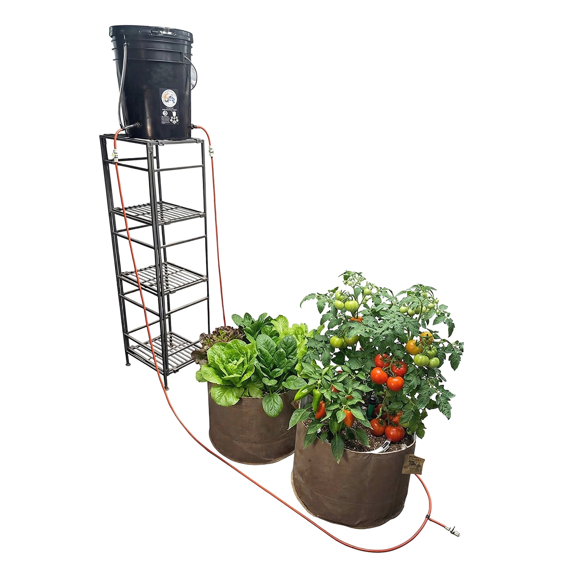 Blumat 2-large-pot self-watering kit with SuperFlex tubing and preset sensors for 10 to 20 gallon pots