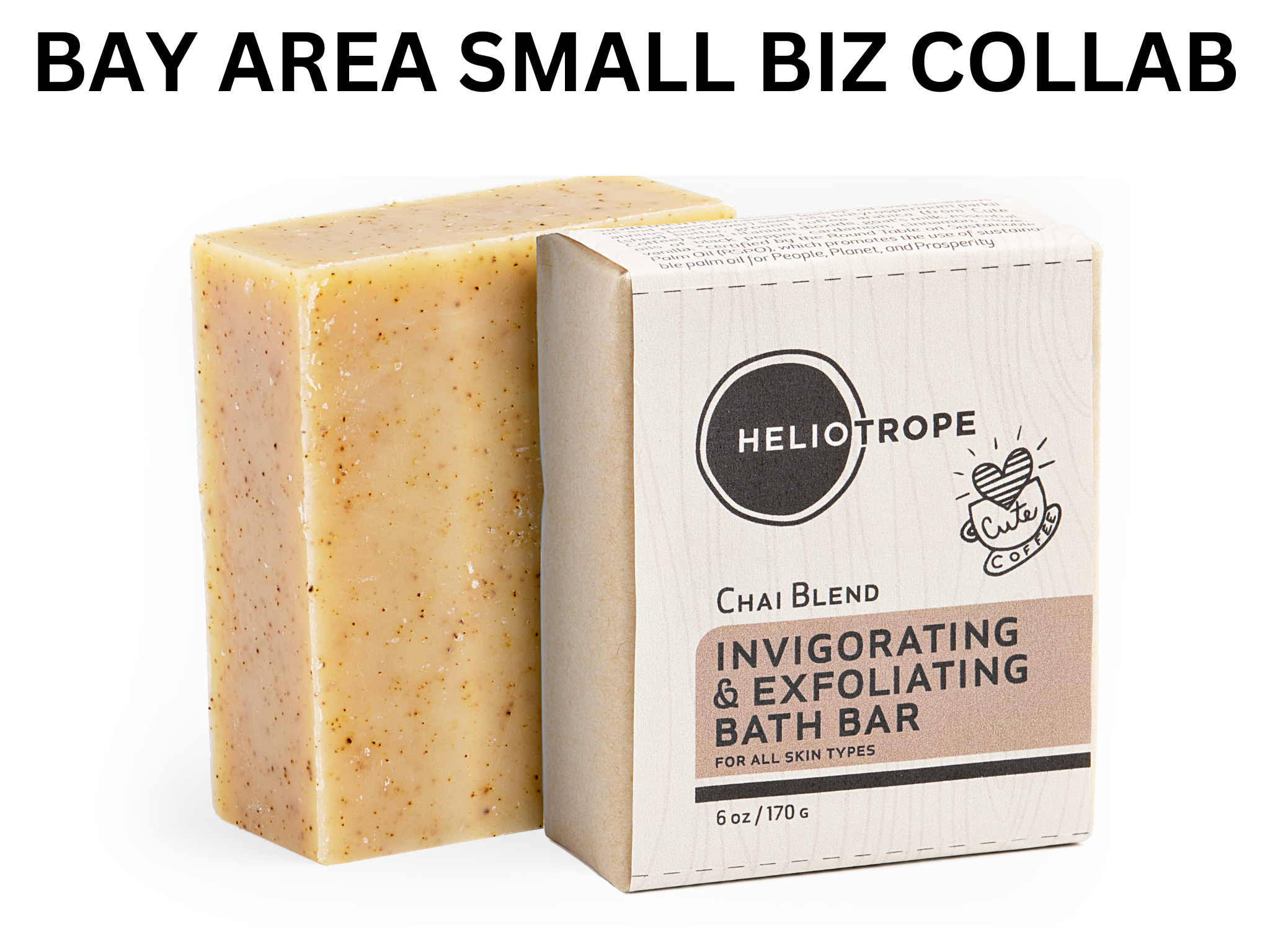 Close-up of Heliotrope SF all-natural exfoliating bath bars showing texture and essential oil scent bars