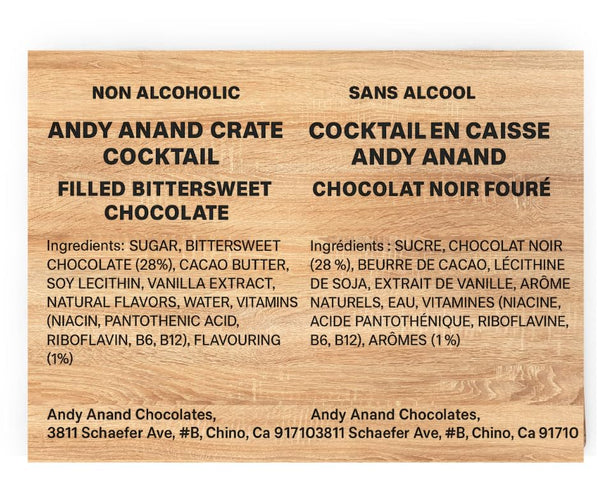 European Cocktail Flavored Chocolate Bottles | 18-Piece Vegan & Gluten-Free Collection