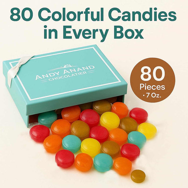 Andy Anand Sugar-Free Mixed Fruit Hard Candy – Stevia, Gluten-Free, 80 pc (7 oz)
