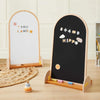 Tiny Land double-sided magnetic chalkboard easel with beechwood frame in a child's playroom
