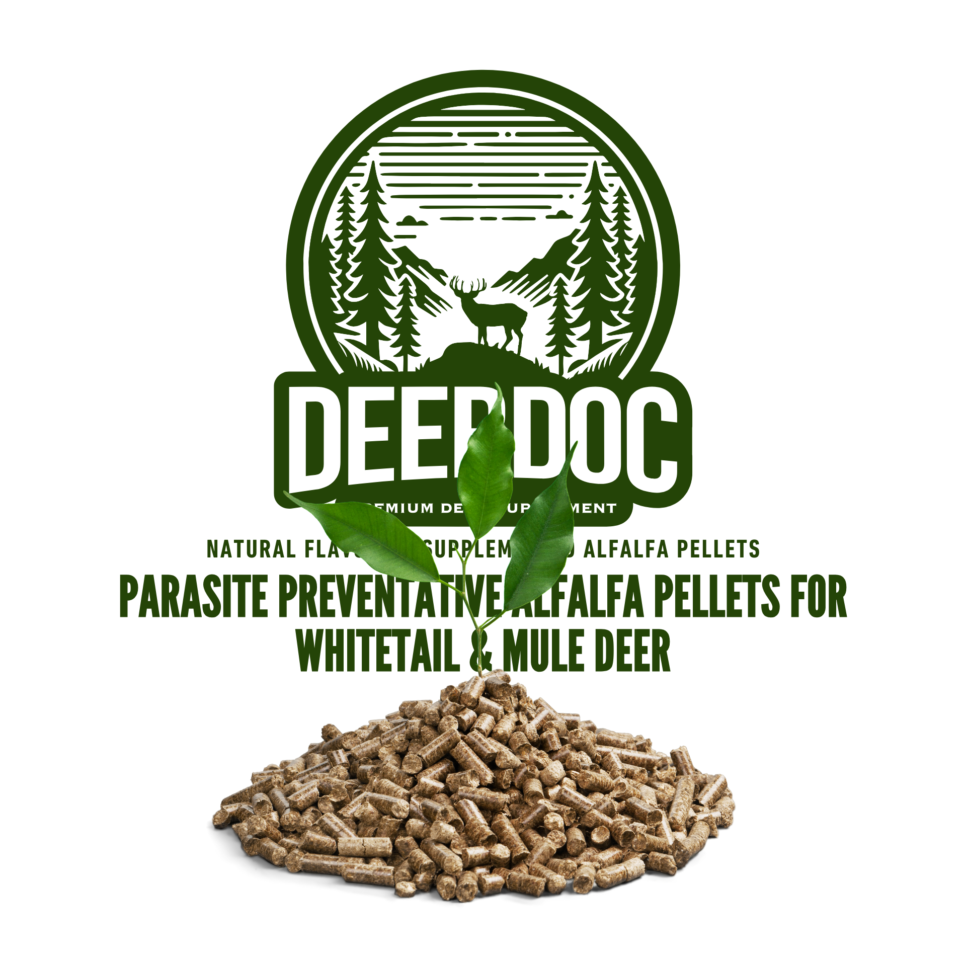 DeerDoc Alfalfa Parasite Defense Supplement ingredients and feeding information