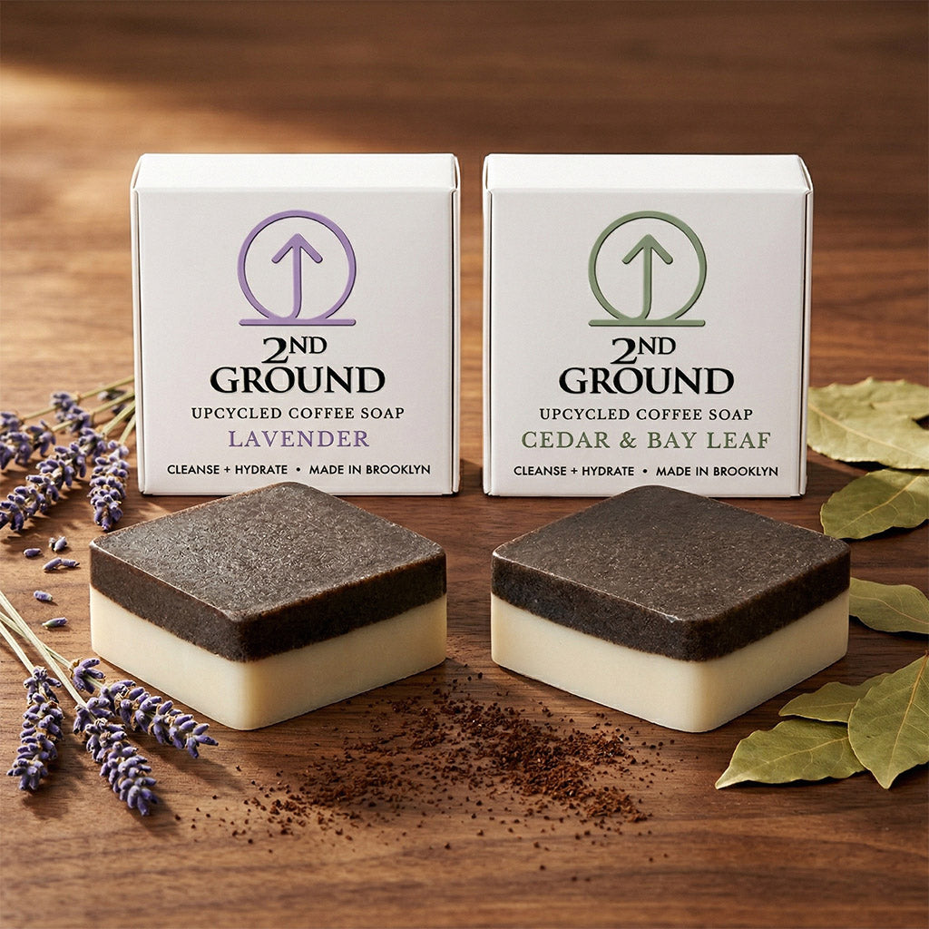Double Shot 2-Pack | Upcycled Coffee Exfoliating Soap Set by 2nd Ground