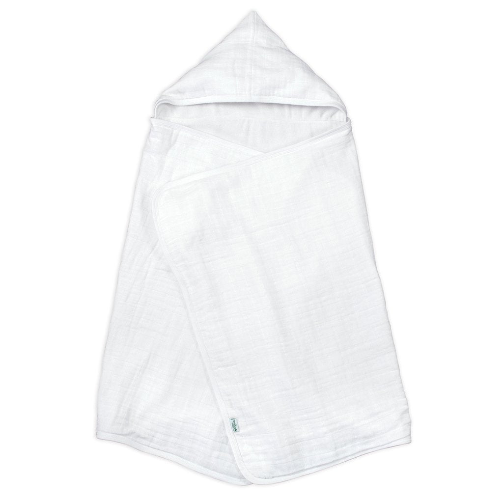 Super Soft & Absorbent: Organic Cotton Muslin Hooded Baby Towel - Grows with Your Child!