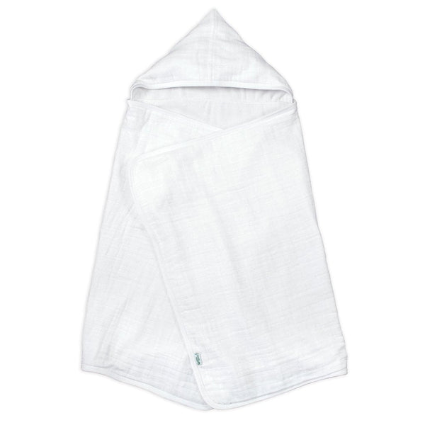 Super Soft & Absorbent: Organic Cotton Muslin Hooded Baby Towel - Grows with Your Child!