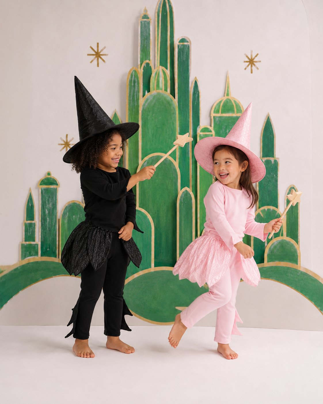 Black Witch Halloween Costume with cotton pajama top and pants
