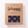 Close-up of Fair Isle pattern on reusable cotton gift bag printed with water-based ink