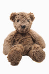 Brown teddy bear on a white background