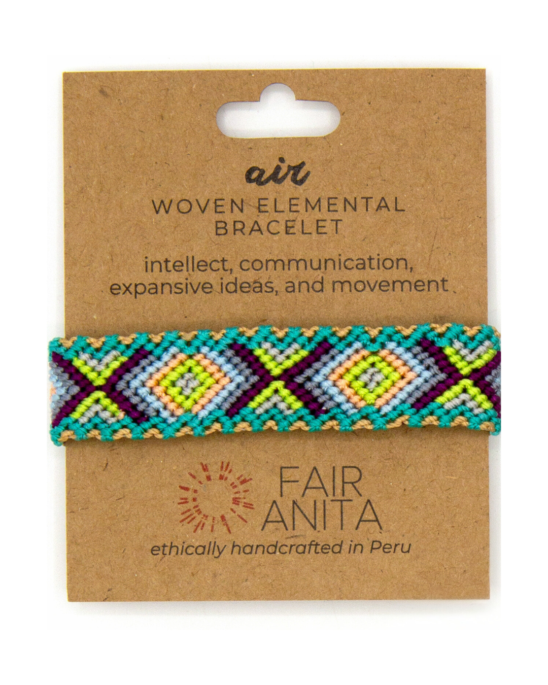 Fair Anita Elemental Woven Bracelet gift idea — sustainable jewellery handmade in Peru