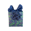 EverBow Navy bow displayed flat showing 5-inch size and grosgrain ribbon detail