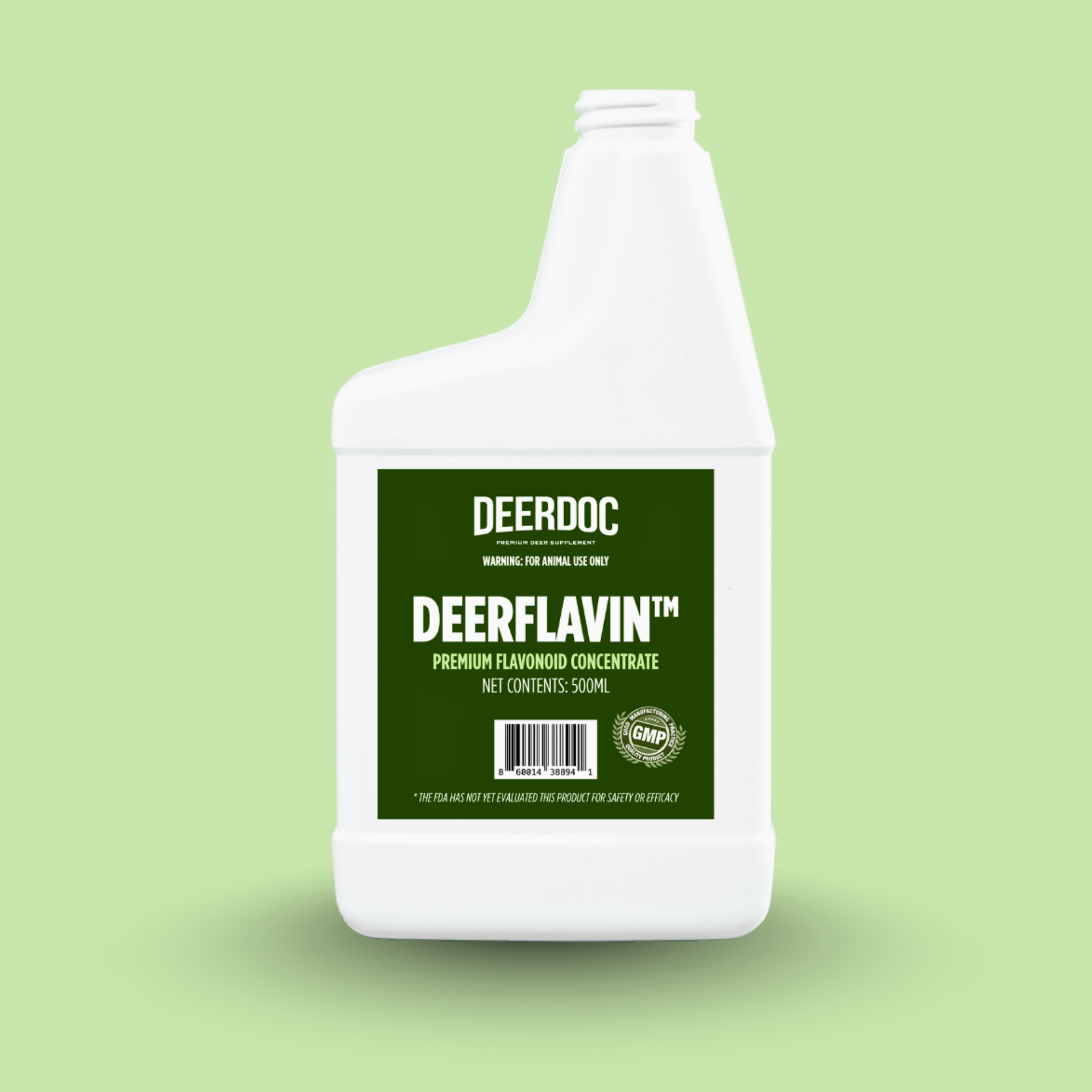 DeerDoc DeerFlavin Premium Flavonoid Concentrate bottle for deer health and parasite control