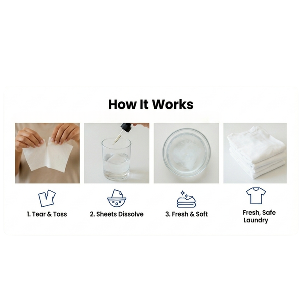 MamaP laundry sheets ingredient list – coconut-derived surfactants and bio-enzymes