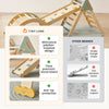Tiny Land 7-in-1 Pikler Triangle and reversible ramp rocker accessory set for toddlers