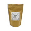Gold packaging of Aroid Mix with a label on a white background
