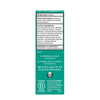 Product label with green and white text on a white background