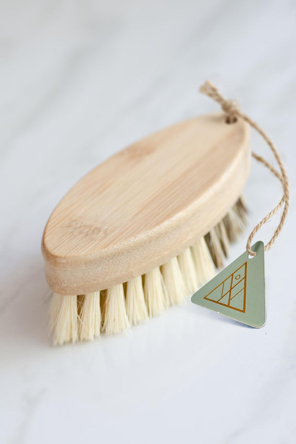 CASA AGAVE® Duo Tone Vegetable Brush – Bamboo & Agave Fiber Scrub Brush