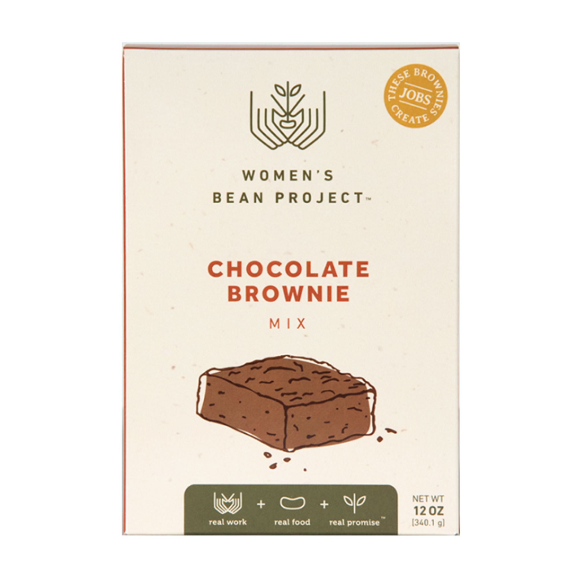 Box of Women's Bean Project Chocolate Brownie Mix on a white background