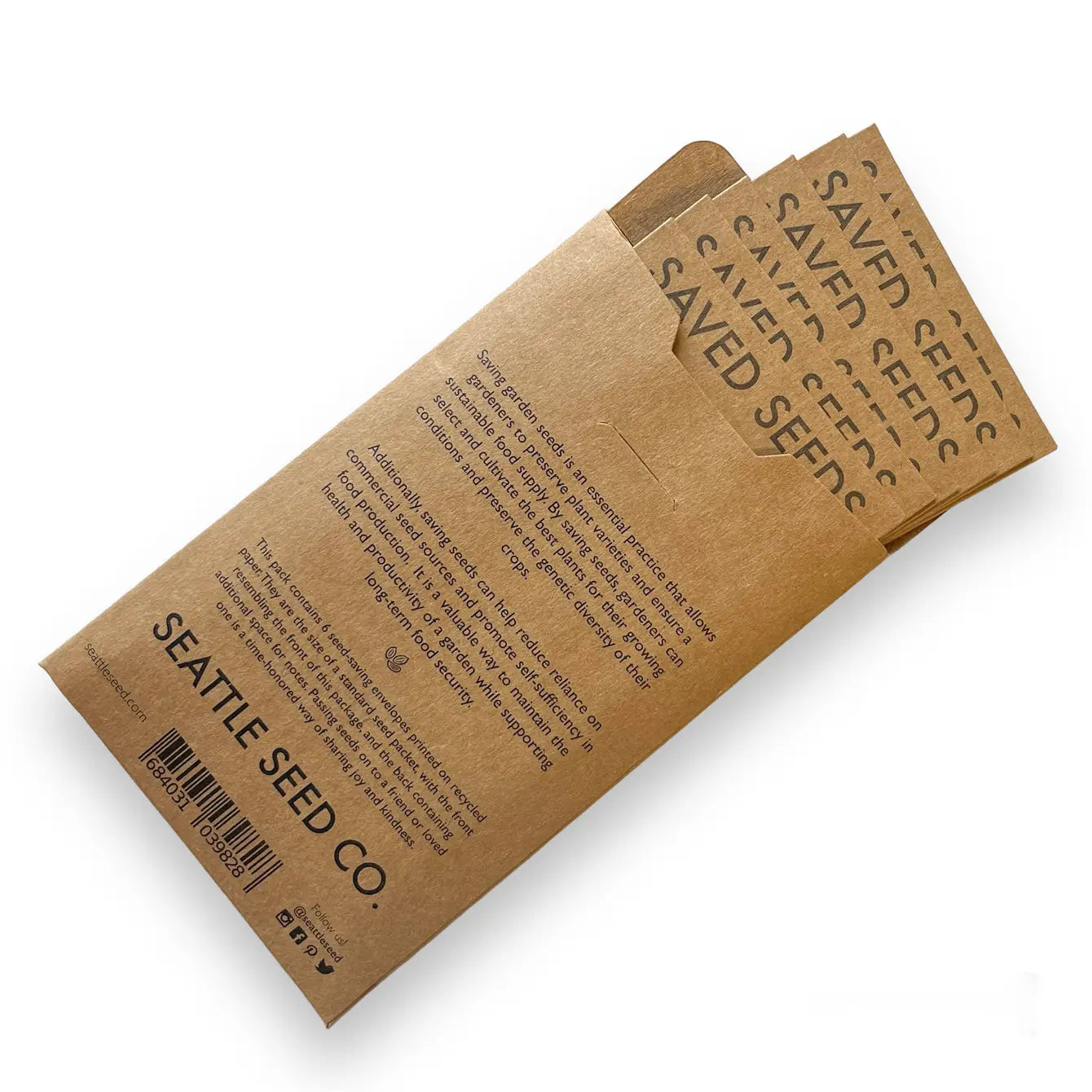 Close-up of a seed saving envelope showing resealable flap and spaces to record light, water, and growing details