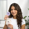 Close-up of natural cellulose and konjac compostable facial sponges side by side