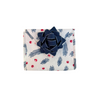 Close-up of navy EverBow grosgrain bow showing ribbon texture and shape