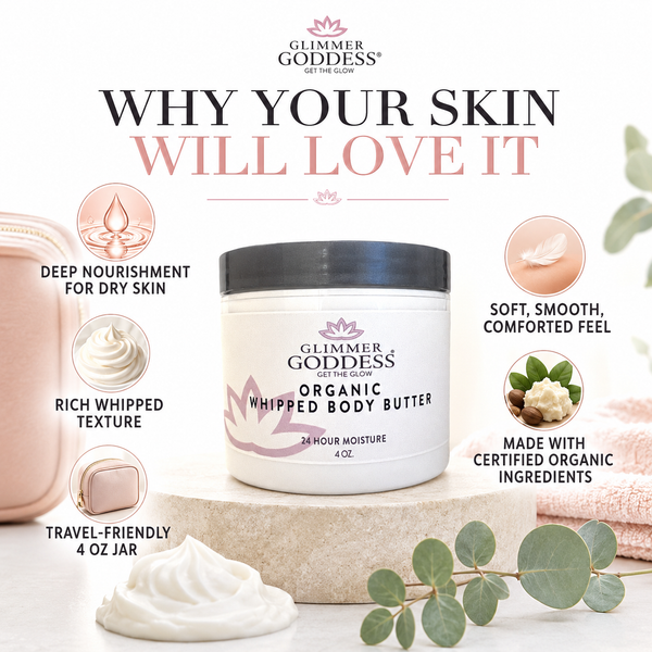 Organic Whipped Body Butter 4 oz – Travel Size | Deep Hydration