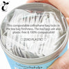 Close-up of plastic-free abacá fiber tea sachets for organic Earl Grey black tea