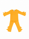 Ochre Pajama fabric detail showing 95% cotton, 5% spandex blend