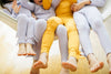 Ochre Pajama laid flat, showing full pajama set design