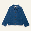 Mon Coeur Kids Denim Barn Jacket with relaxed unisex fit and patch pockets, sizes 1Y–12Y