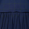 Mon Coeur Kids Navy Grid Dress — front detail showing navy grid print, made in Portugal