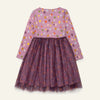 Detail view of the Mon Coeur Mini Hearts Tulle Dress featuring layered tulle and allover heart print