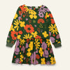 Mon Coeur Kids Wildflower Dress with colourful floral print, made from organic and recycled fabrics