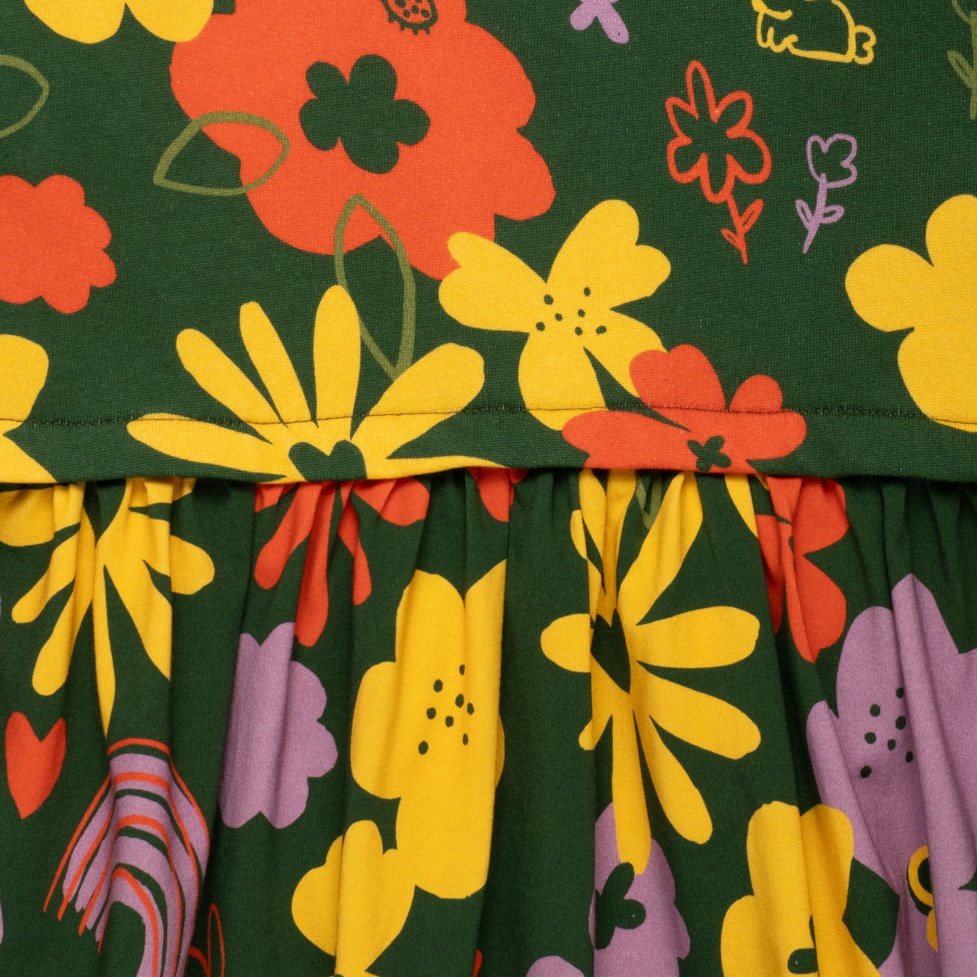 Mon Coeur Kids Wildflower Dress — relaxed drop-waist silhouette in a season-inspired floral print