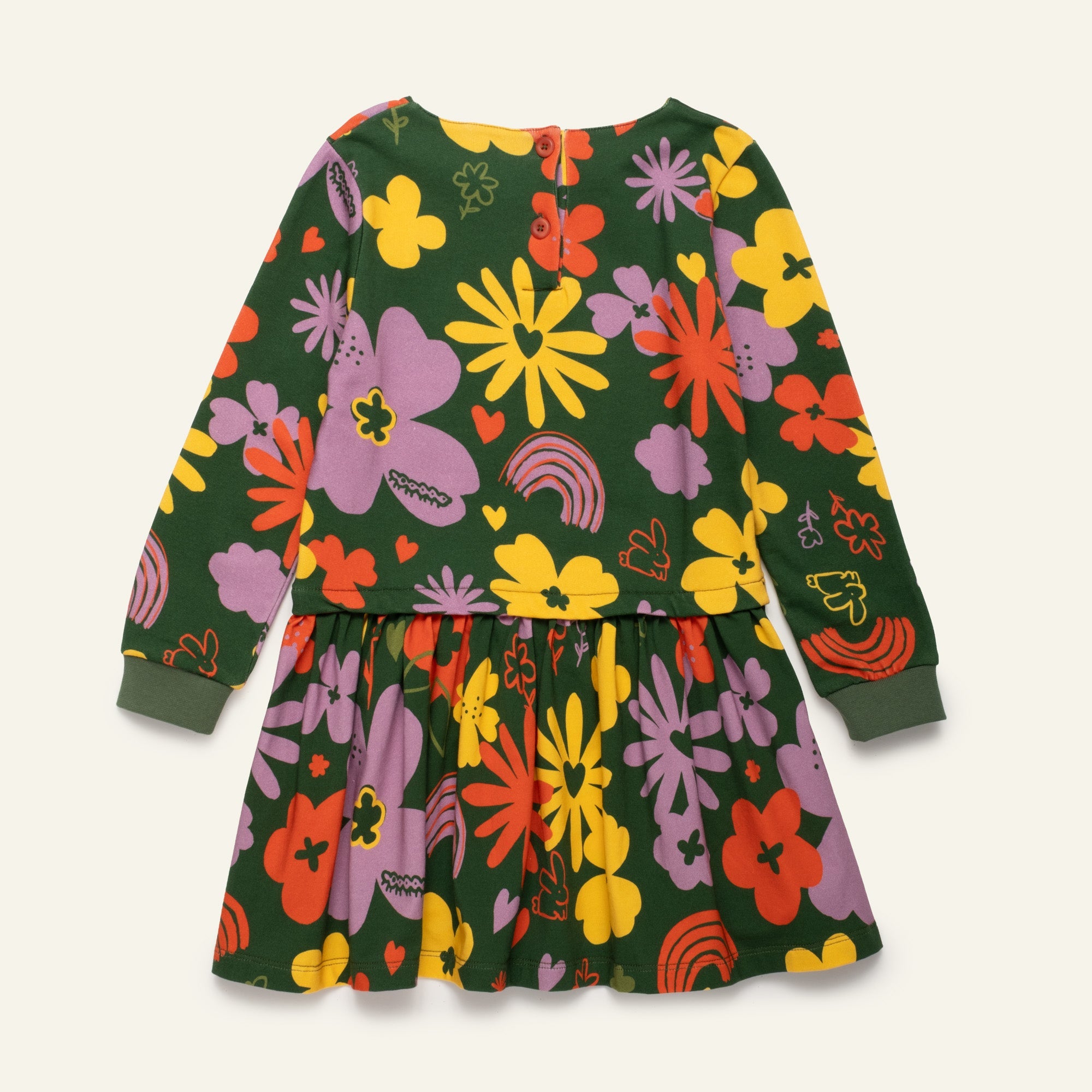 Mon Coeur Kids Wildflower Dress featuring a vibrant wildflower floral print, available in sizes 1Y–12Y
