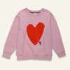 Mon Coeur Kids Heartfelt Sweatshirt with felted heart appliqué in organic and recycled cotton