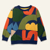 Mon Coeur Fall Shapes Sweatshirt for kids in organic and recycled cotton with an autumn-inspired print