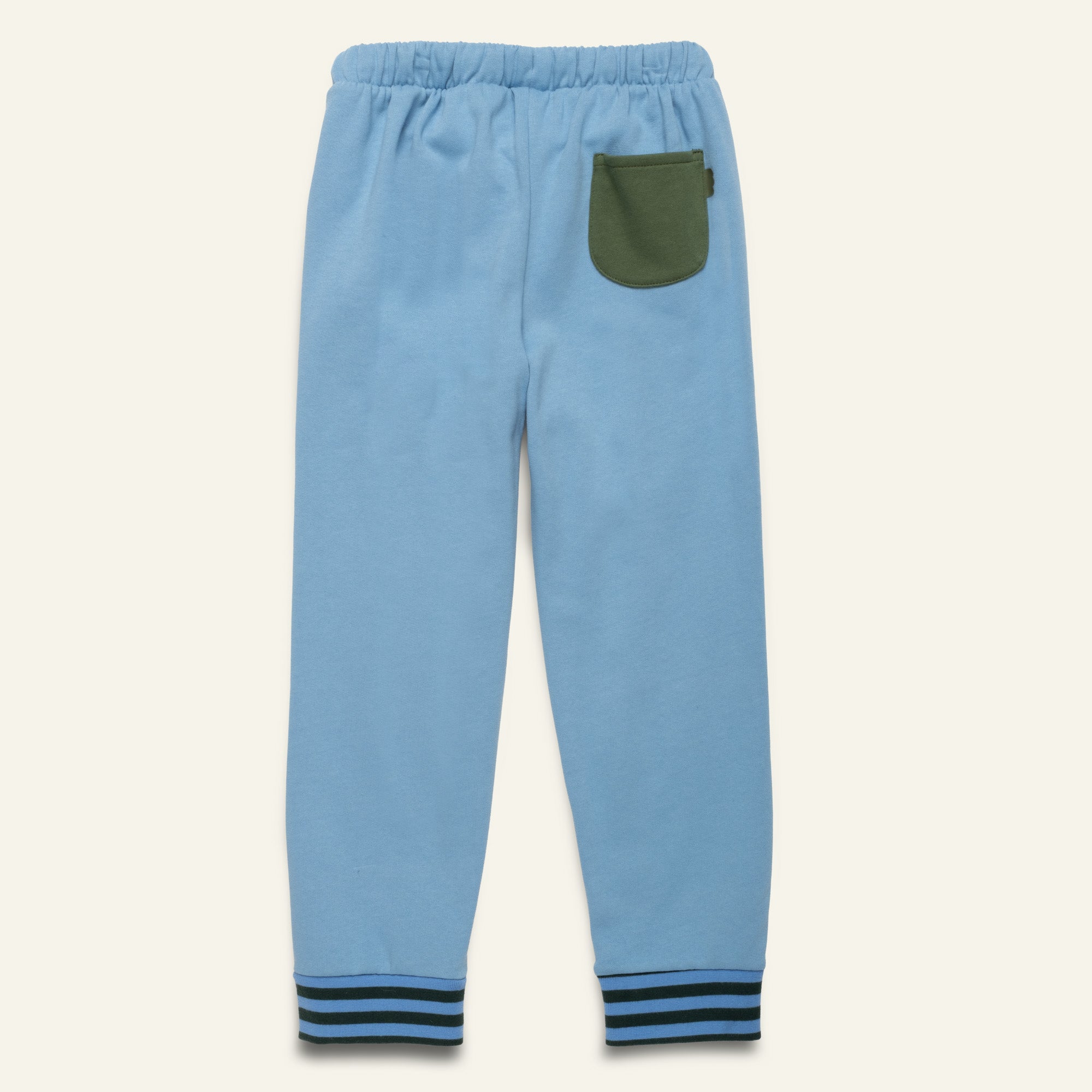 Mon Coeur Blue Jogger kids' organic cotton pants available in sizes 1Y to 12Y