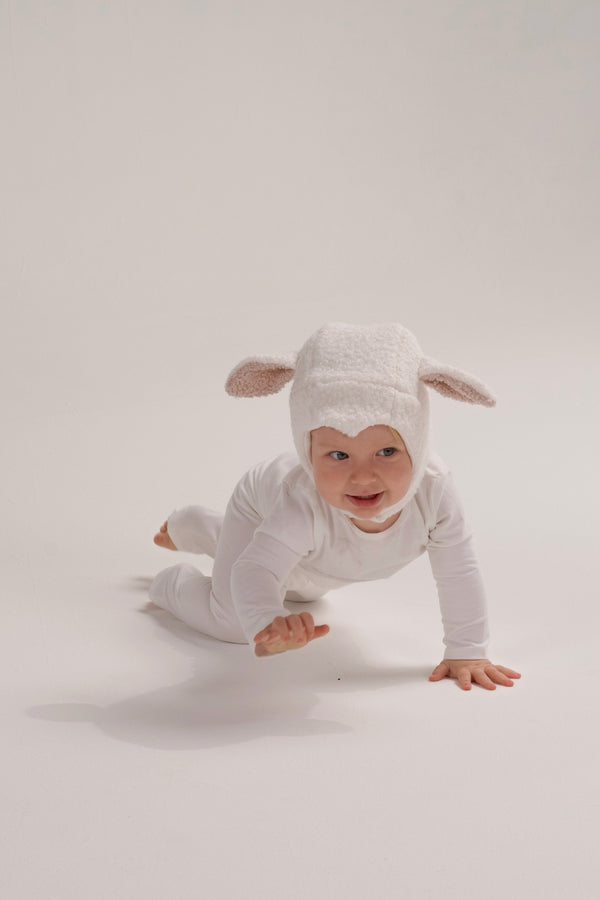 Baby White Sheep Halloween Costume by Band of the Wild, made in California
