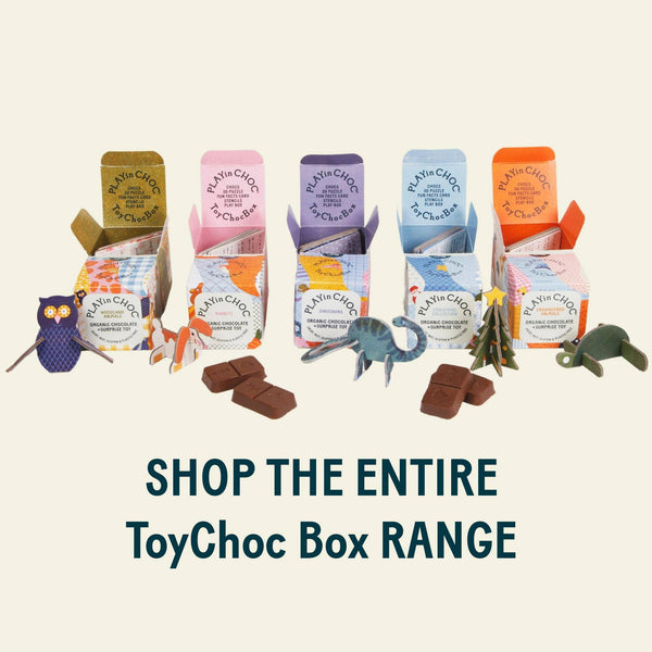 ToyChoc Box® Endangered Animals: Organic, Dairy-Free Chocolate & Mystery 3D Puzzle