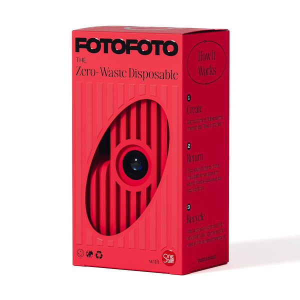FOTOFOTO FF-1 Zero-Waste 35mm Film Camera – 100% Recycled, Orange